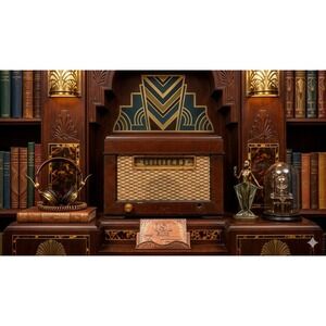 Vintage Motorola 67T11 Wood Tube Radio Art Deco Tabletop Galvin Mfg Chicago